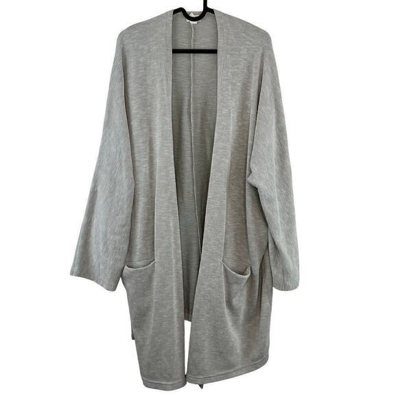 Donni by Anthropologie Ribbed Open Front Lounge Casual Cardigan One Size - Picture 1 of 6